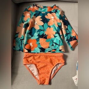 NWOT never-worn Carters two-piece baby swimsuit